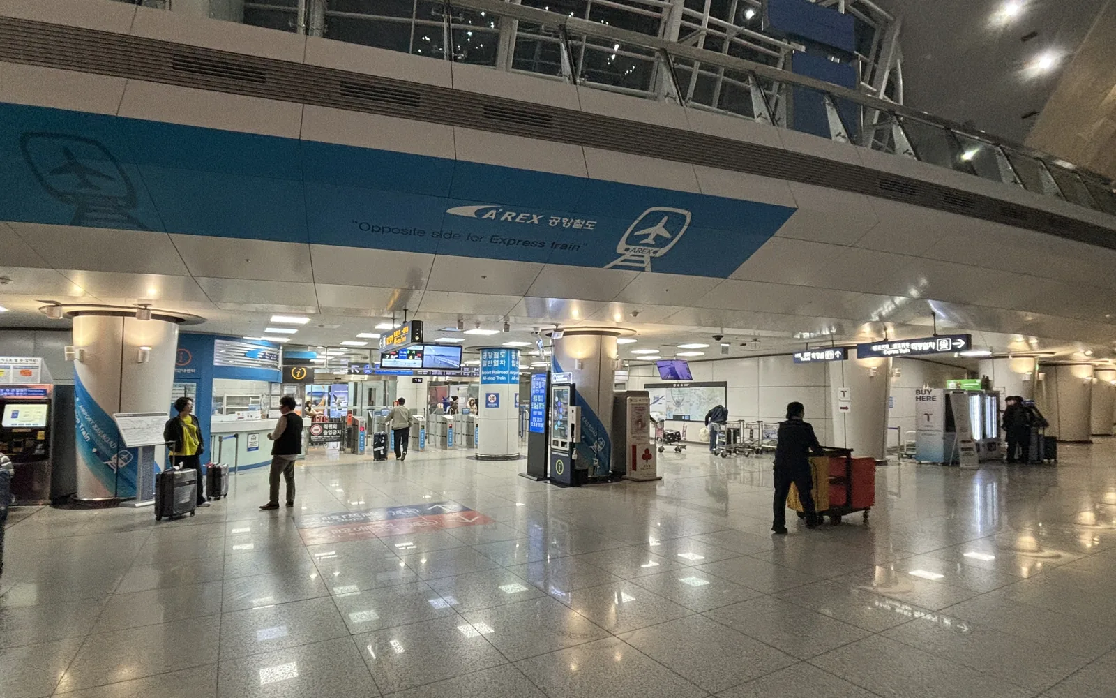 AREX All-Stop concourse at Incheon Airport Terminal 1 station